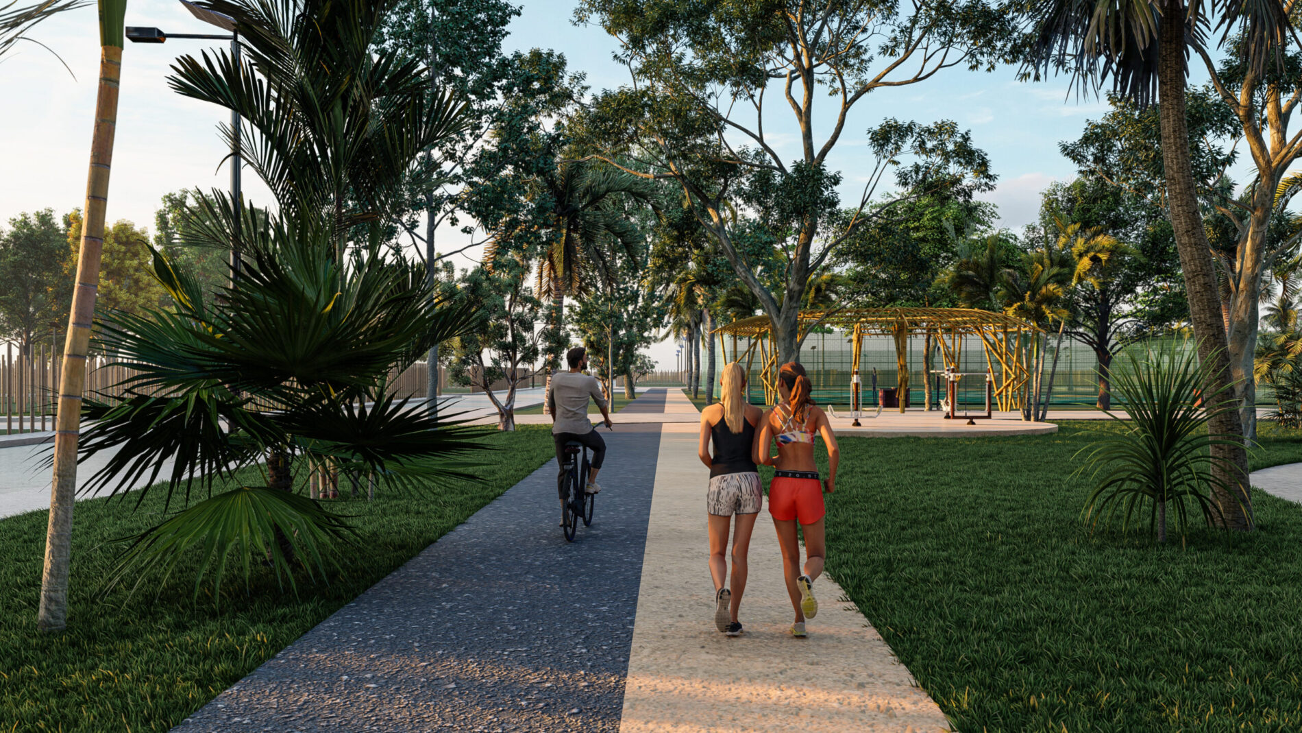 Amenidad Ciclopista-jogging track